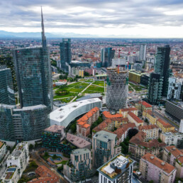 Vista aerea di Milano