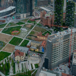 Vista aerea del centro di Milano