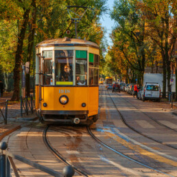 Tram nelle vie di Milano